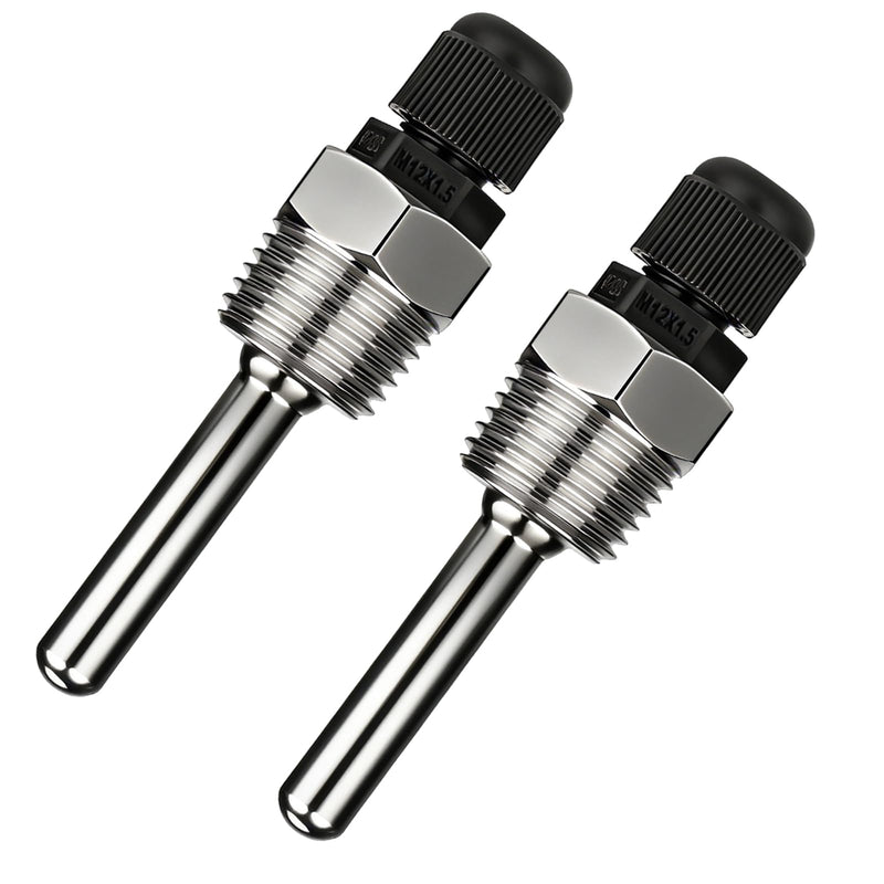 2 pieces immersion sleeve 1/2, 8 x 50 mm immersion sleeves temperature sensor 304 stainless steel immersion sleeve thread for temperature sensor | 304 Edelstahl Tauchhülse Gewinde für Temperatursensor