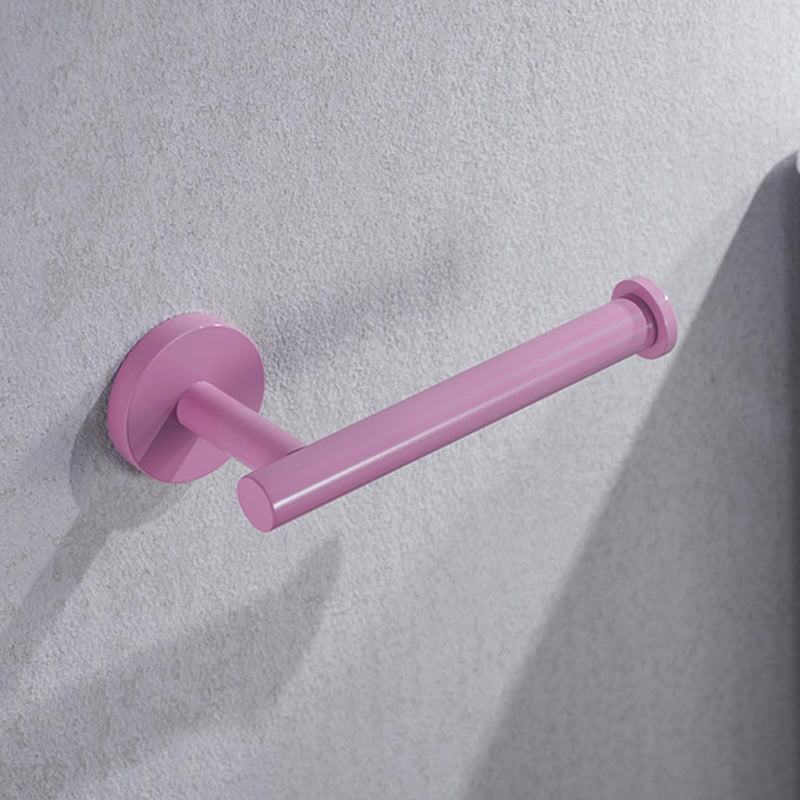 Pink Toilet Paper Holder -Sturdy Round Toilet Paper Holder Wall Mount for Bathroom, Premium SUS 304 Stainless Steel Toilet Paper Roll Holder,Drilling,Pink,96006-6PK Pink