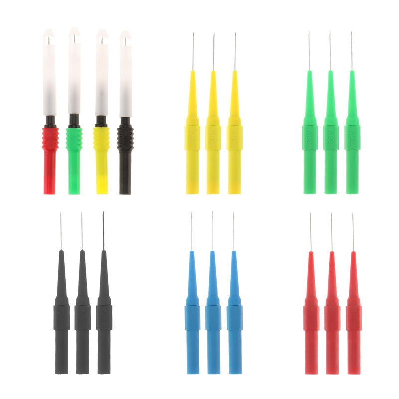 [Australia - AusPower] - DIANN 19pcs Back Probe Kit Insulation Back Probes 0.7mm Test Probe Pins Non-Destructive Wire Piercing Probes for Test Car 