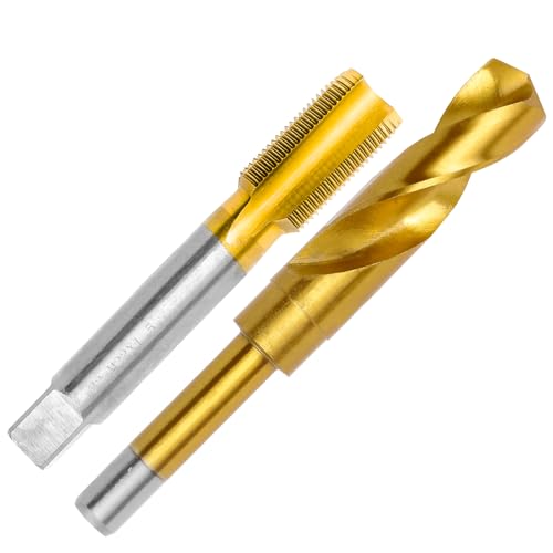M22x1.5 Tap and 20.5mm Drill Bit for Metal,M2 HSS Metric Drill and Tap Set M22 x 1.5 Tap, 20.5mm Drill Tap and Drill Set
