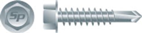 StrongPoint 410 stainless steel unslotted indent hex washer head, 14-14 x 1-1/4 inch fastener, box of 50