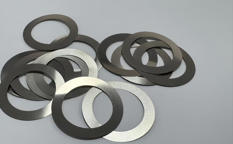 KALESYUJIN stainless steel M6-M70 ultrathin flat shim washers, 11.8 × 20 × 0.07 mm, 50-piece set