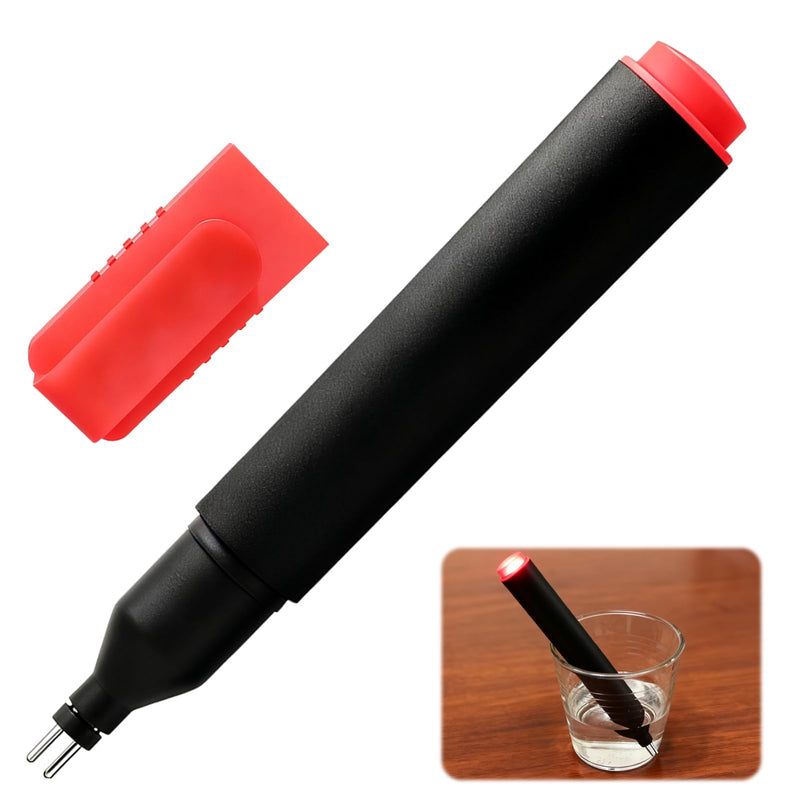 [Australia - AusPower] - 1PCS Red Water Quality Test Pen,Conductivity Test Pen,Non-Contact Voltage Tester,Suitable for Water Quality Testing,Ideal for Homeowners, Renters & Electrical Safety 