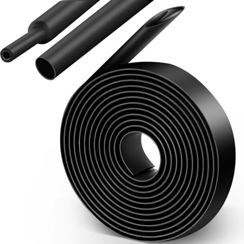 4:1 Heat Shrink Tube, 2 m Length, Black Heat Shrink Tube with Adhesive, Heat Shrink Tube, Waterproof for Cable Insulation, Repairs, Cable Bundling, Marking, Wire Connection (Diameter 24 mm, 2 | Schrumpfschlauch Wasserdicht für Kabelisolierung/ Reparatu...