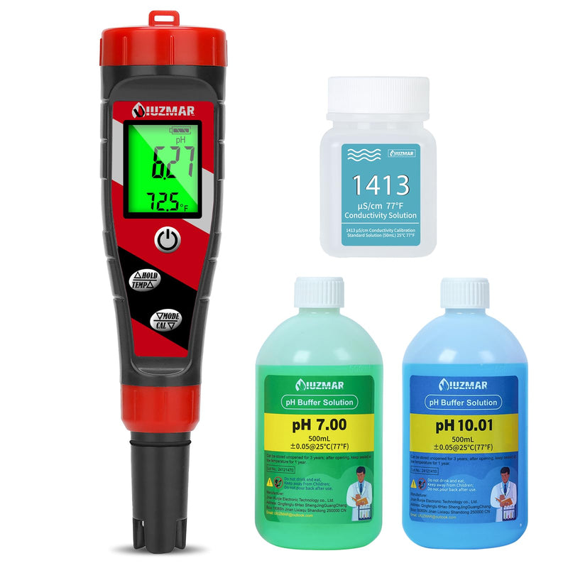 [Australia - AusPower] - pH Meter for Water Hydroponics and pH Calibration Solution 