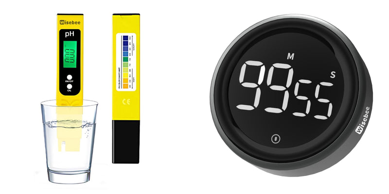[Australia - AusPower] - Wisebee pH Meter for Water & Digital Kitchen Timer 