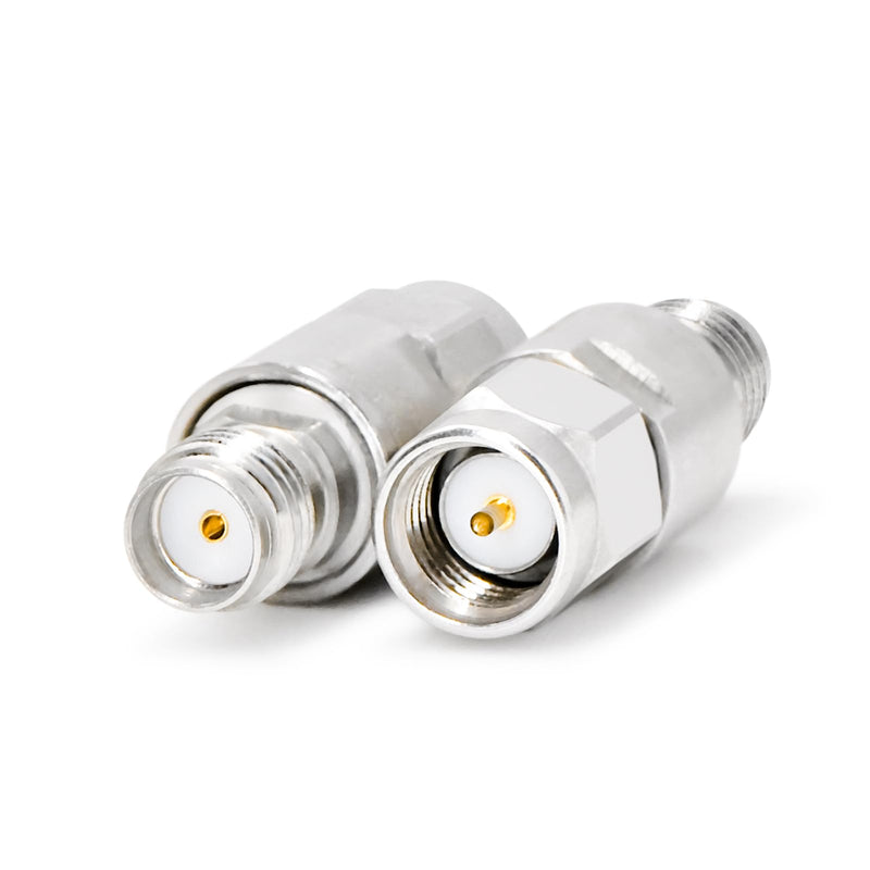 TOJOIN 12.4GHz 3dB RF Coaxial Attenuator 2W 50Ohm SMA Male to Female RF Coaxial SMA Attenuator Fixed Attenuator 2 Pieces Copper Attenuator
