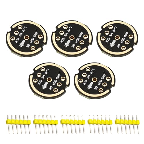 ARCELI INMP441 Omnidirectional Microphone Module, I2S MEMS Interface, High Precision Low Performance Compatible with ESP32 (Pack of 5) 5 Stück