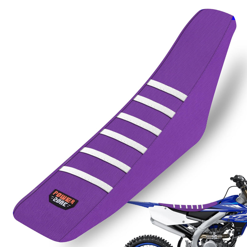 [Australia - AusPower] - Dirt Bike Seat Cover - White Stripe Universial Seat Cover for Dirt Bike - Motorcycle Motorcross Enduro Seat Covers (Purple) Purple 
