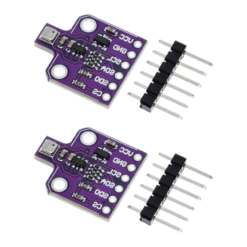 [Australia - AusPower] - 2 packs BME680 Digital 4-in-1 Environmental Sensor Module - Temperature/Humidity/Barometric Pressure/VOC Gas Monitoring via I2C/SPI, High Precision (±3%),5V DC 