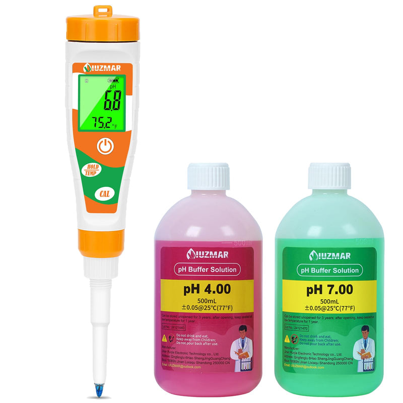 [Australia - AusPower] - Spear Sensor Food pH Kit and pH 7.00 and pH 4.00 Calibration Fluid 