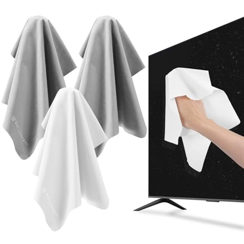 K&F CONCEPT Large-Size Microfiber Lens Cleaning Cloths X3,High Density