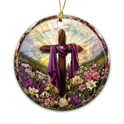 Cross Ornaments for Christmas Tree - Religious Easter Ornaments Cross 2025, Christian Ornament, Christian Religious Gifts for Women, Men, Church Decorations
