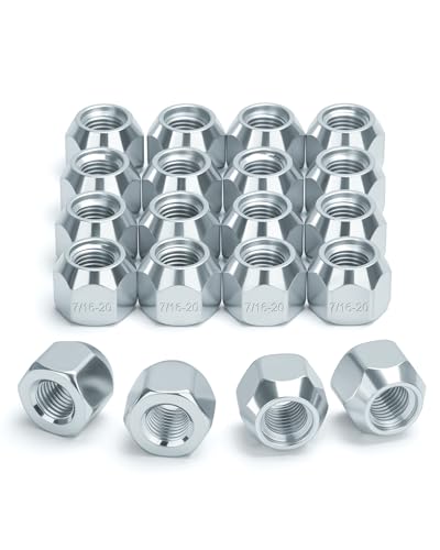 SUCOCO 7/16-20 open-end lug nuts for Chevy, Buick, Pontiac, and Oldsmobile stock wheels, 20-piece set