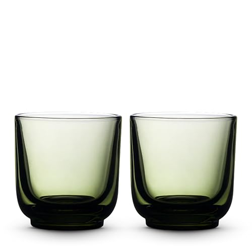 Fellow Pirch Cappuccino Cups 6.5 oz, Set of 2, Weighted Glass - Woodland 2 count