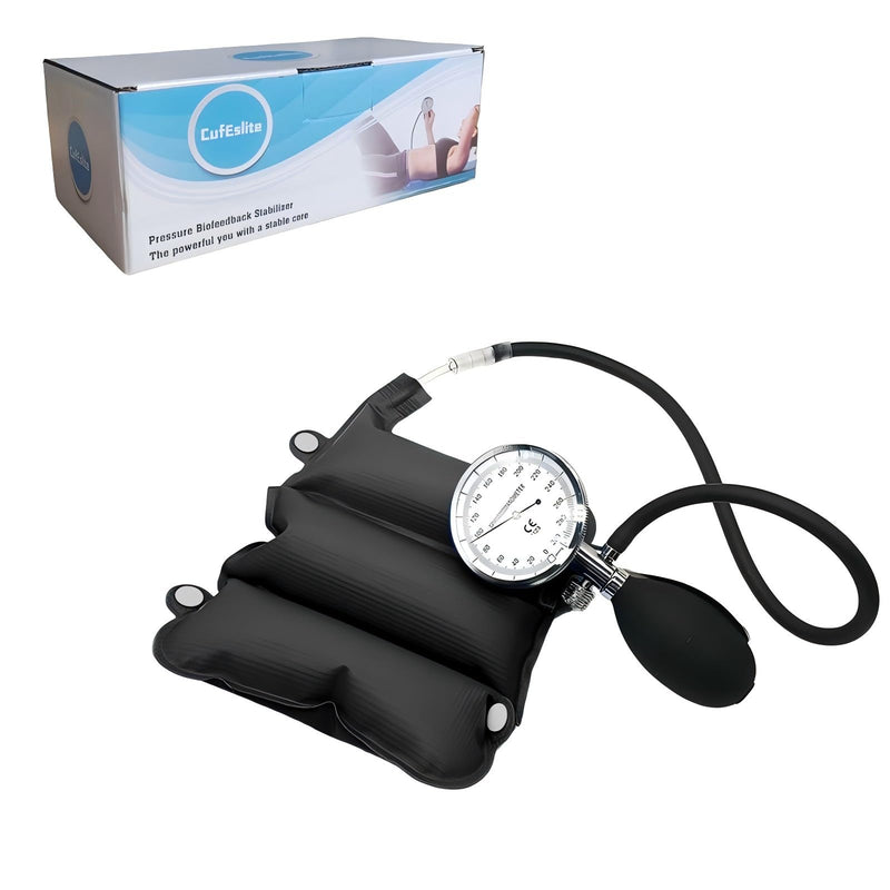 Pressure Biofeedback Stabilizer - Joint Support & Muscle Control Trainer for Low Back & Neck Pain Relief - Posture Corrector for Office Workers & Athletes (Black) Black
