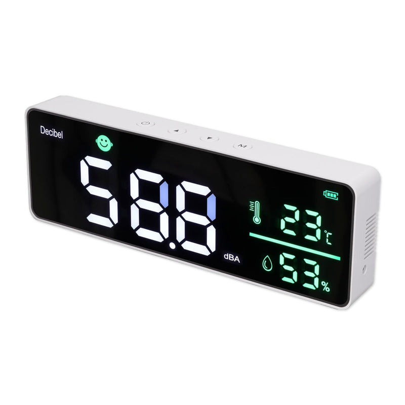 [Australia - AusPower] - Decibel Meter Wall Hanging, 11in Large LED Screen Sound Level Meter, Temperature Humidity Meter with Alarm Icons Indicator for Classroom, Home, Studio, Factory 