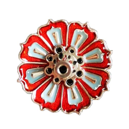 Mini Zinc Alloy Incense Holder – Elegant Red Lotus Design Incense Burner for Home & Meditation