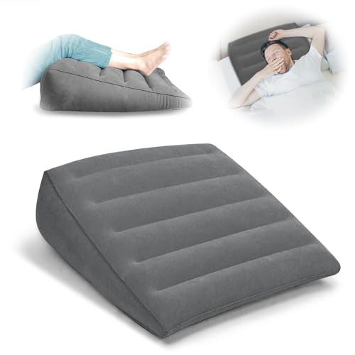 Inflatoast inflatable wedge pillow for travel, camping, and indoor sleep, lightweight body positioner for comfort and support.