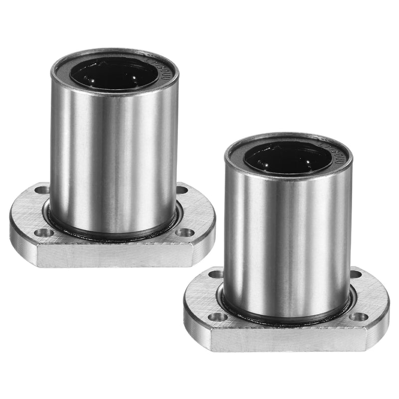 [Australia - AusPower] - PATIKIL LMH30UU Linear Ball Bearings 30mm Bore Dia 45mm OD 51mm Long 6.5mm Hole, 2Pcs Round Flange Linear Motion Bushing Double Side Rubber Sealed Rod Liner Shaft for Machine 3D Printer 2 