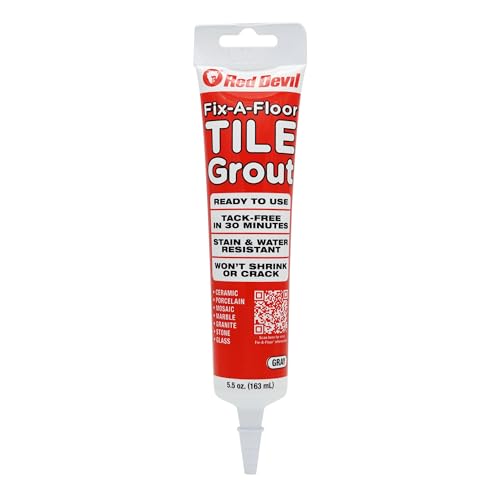 Fix-A-Floor gray tile grout in a 5.5oz squeeze tube, single-tube pack