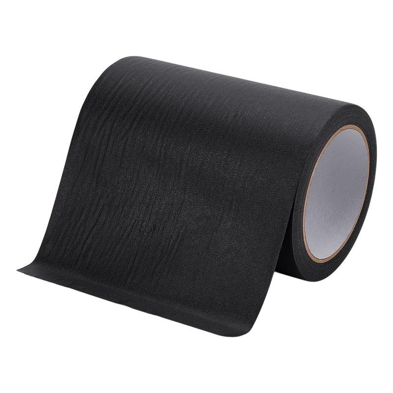 FINGERINSPIRE 30 Yards Black Painter Tape 5.9inch Wide Black Masking Tape Adhesive Ribbon Textured Paper Wide Painters Ribbon Roll for Painting Packaging Windows Protection DIY Crafts Handwork 30 Yardsx5.9Inch 1