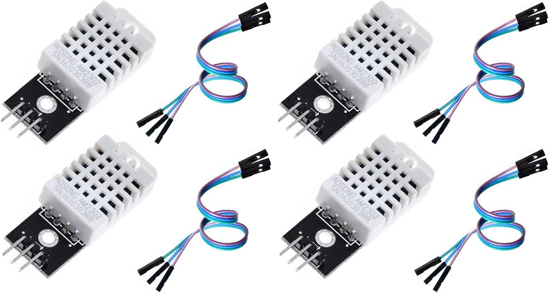 HiLetgo 2pcs DHT22/AM2302 Digital Temperature and Humidity Sensor Module Temperature Humidity Monitor Sensor Replace SHT11 SHT15 for Arduino Electronic Practice DIY (Pack of 2) 2 Count (Pack of 2)