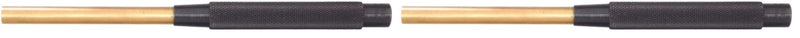 Starrett Extra-Long Brass Drive Pin Punch with Knurled Grip for Driving Pins Into or Out of a Workpiece, Softer Materials, Non-Sparking - 8" Length, 3/8" Punch Diameter - B248E (Pack of 2) 3/8" (Pack of 2)