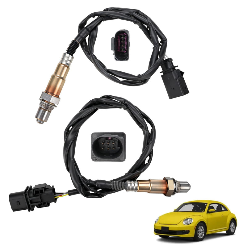 O2 Oxygen Sensor Upstream and Downstream Compatible with Volkswagen Beetle Golf Jetta Passat Rabbit 2.5L 2005 2006 2007 2008 2009 2010 2011 2012 2013 2014 234-5102 234-4754