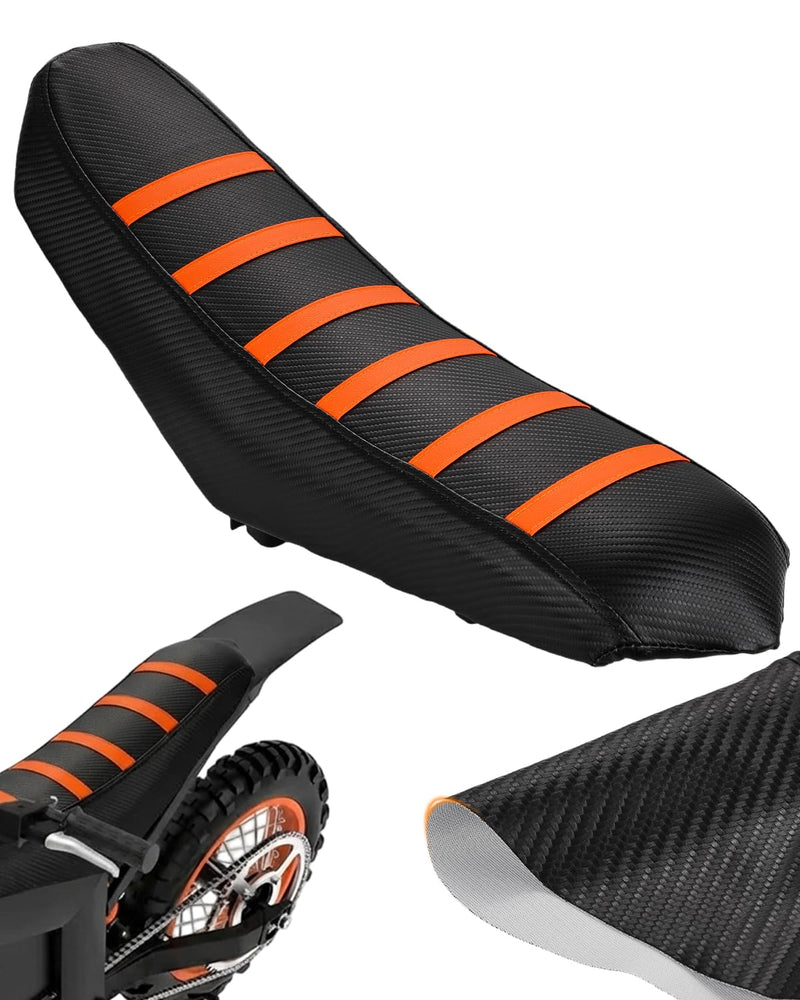 E Dirt Bike Seat Cover for Tutti Soleil01, Gripper Rubber Cover for Tuttio Soleil 01, Orange Stripes