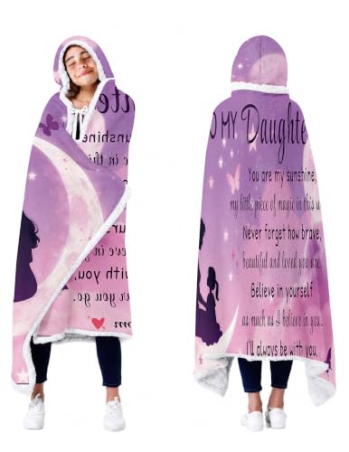 Daughter Gifts from Mom and Dad, Daughter Hooded Blanket Gift from Mother