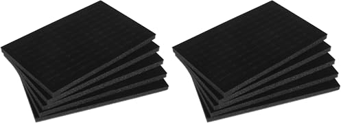 VOSAREA 5pcs Black Velvet Ring Display Tray Foams Earring Storage Box Liners Sponge Insert Jewelry Display Pad Holder (Pack of 2) 28X18CM (Pack of 2)