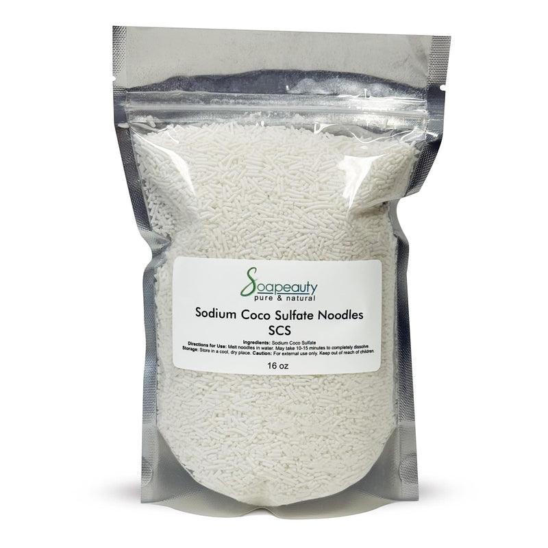 Soapeauty Coconut Oil SCS Noodles Surfactant for Skin Care Products - Sodium Coco Sulfate Noodles for Shampoo Conditioner Set, Soap Making Supplies, Body Lotion - 16 OZ (Pack of 2) 16 Ounce (Pack of 2)