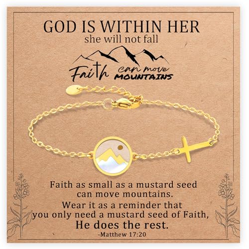 Sereney Mustard Seed Bracelet Baptism Confirmation Bracelet for Women