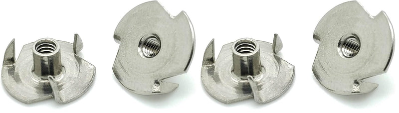 BCP Fasteners 25 Qty #8-32 x 1/4" Stainless Steel Three Prong Tee Nuts (BCP1019) (Pack of 2) #8-32 x 0.25 inches (Pack of 2)