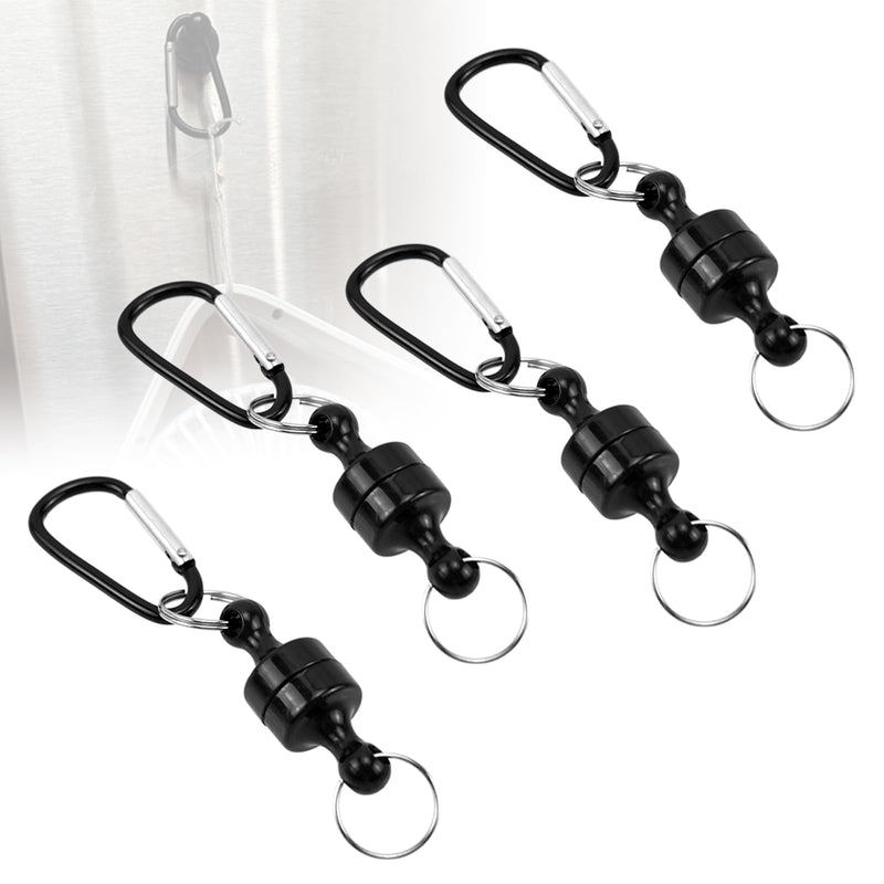 CNQLIS Magnetic Hooks Heavy Duty, Strong Neodymium Magnet Hooks for Camping, Car, Kitchen, Garage, Workshop, Grill & Boat, Multipurpose Hanging Hooks with Clip(4 Pack) 4