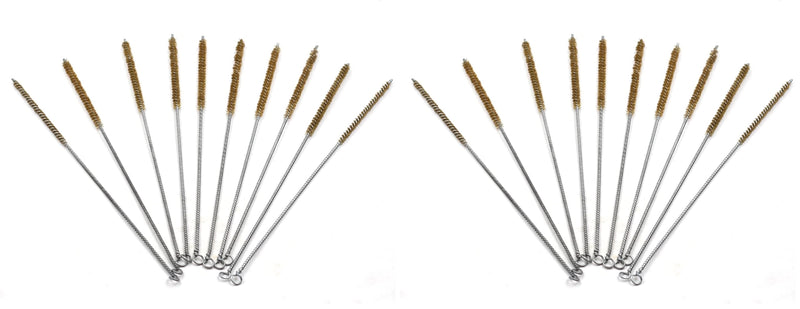 6mm/ 0.25" Diameter Brass Wire Tube Brush Cleaning Tool for Tube Bottle Pipe Welding Slag and Rust Remove Cleaner Tool , 10pcs (Pack of 2) 6mm/0.25" (Pack of 2)