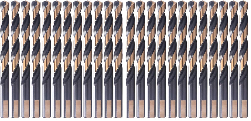 12 PCS, 7/32", Black and Gold Coated Twist Drill Bits (Pack of 2) 7/32 in (Pack of 2)