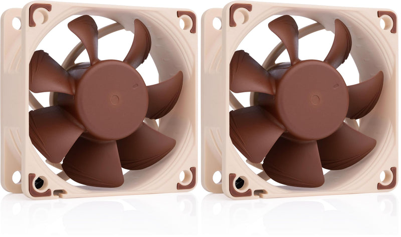 Noctua NF-A6x25 5V PWM, Premium Quiet Fan, 4-Pin, 5V Version (60mm, Brown) (Pack of 2) 60x60x25mm (Pack of 2)