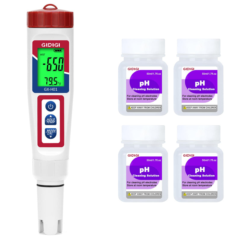 [Australia - AusPower] - Hydrogen Water Tester,Digital ORP Meter for Drinking Water,6-in-1 pH TDS Tester,pH ORP TDS EC H2 and Temperature Meter for Drinking Water, Hydroponics, Pools, Aquariums Fish 