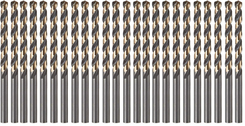 12 PCS, 5/32", Black and Gold Coated Twist Drill Bits, Pack in Plastic Bag (Pack of 2) Full Size (Pack of 2)