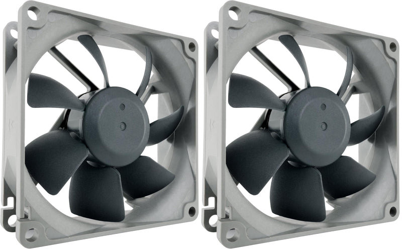 Noctua NF-R8 redux-1800, High Performance Cooling Fan, 3-Pin, 1800 RPM (80mm, Grey) (Pack of 2) 80x80x25mm (Pack of 2)