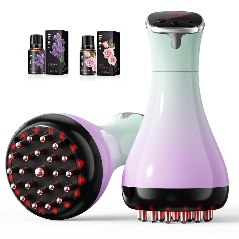 [Australia - AusPower] - Lymphatic Drainage Massager, Anti-Cellulite Massager For Body Cellulite and Thigh & Belly Stretch Marks Reduction, Handheld Massage tools for lymphedema & lipedema, Sciatica Nerve pain relief Devices Colorful 