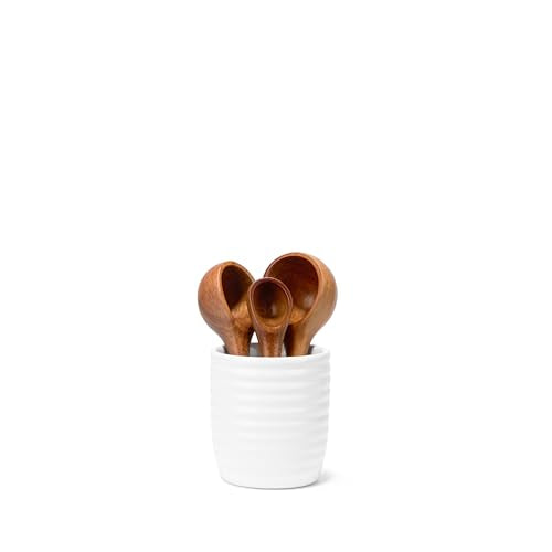 nambe x Tom Papa Breaking Bread Measuring Spoons with Canister