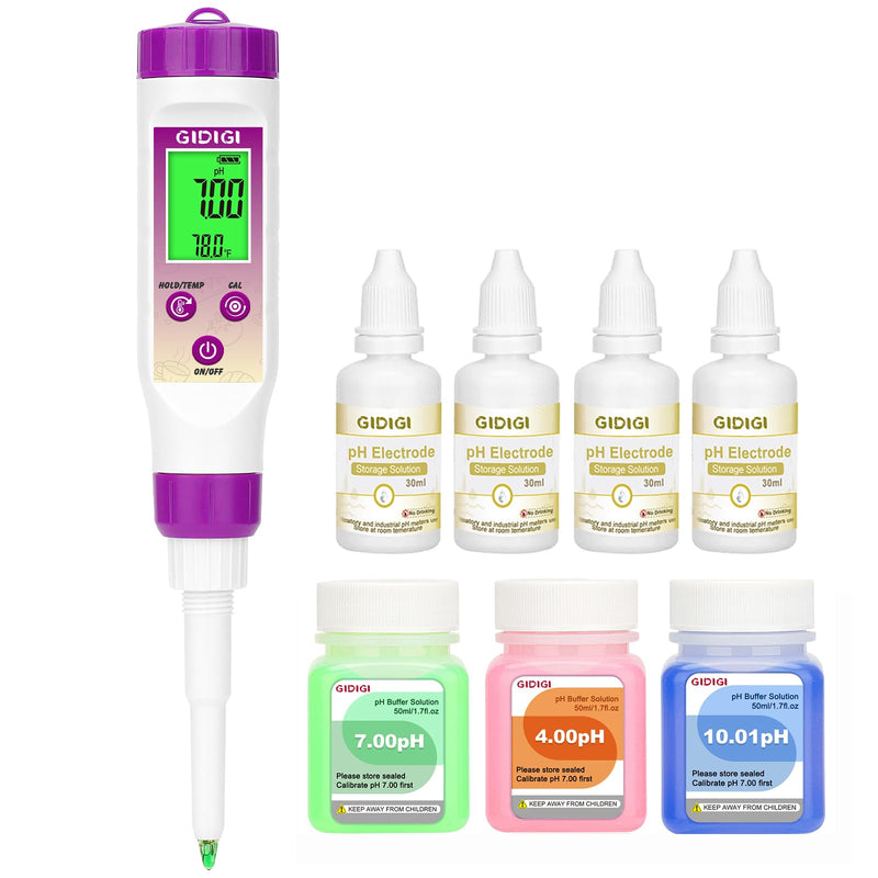 [Australia - AusPower] - Food pH Meter Calibration Kits with 4 * 30ml pH Storage Solution 