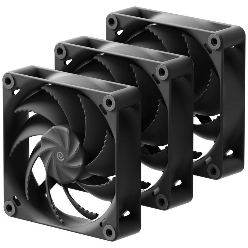 HAVN H12 Triple Pack 120mm PC Fans – High-Performance FDB, Quiet 32.2dBA Operation, Daisy-Chain Loopin Cable System, Superior Airflow Cooling – Black 120 mm 3