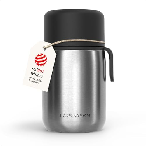 LARS NYSØM Stainless Steel Vacuum Insulated Food Jar 24oz Thermo Hot Food 23.7 Ounces