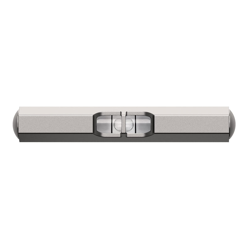 [Australia - AusPower] - 135A Pocket Level with Main Vial - Ideal for Machine Shop and Tool Room Use - 2-1/2"(63mm) Length, 24-30 Minutes Accuracy,Satin Nickel-Plated Finish, Hexagon Stock with Convex Ends 