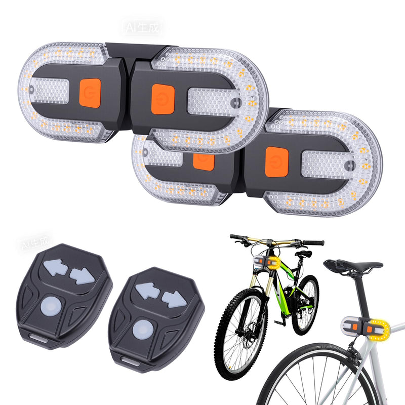 [Australia - AusPower] - Gugxiom Bike Tail Light with Turn Signals, Waterproof Bike Indicators 5 Mode, USB Rechargeable, Remote Control Split Rear Bicycle Lights for Night Riding Safety Warning 2 