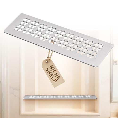 Powhorse shower niche shelf designed for Schluter Kerdi Board, ideal for bathroom shower caddies and storage.